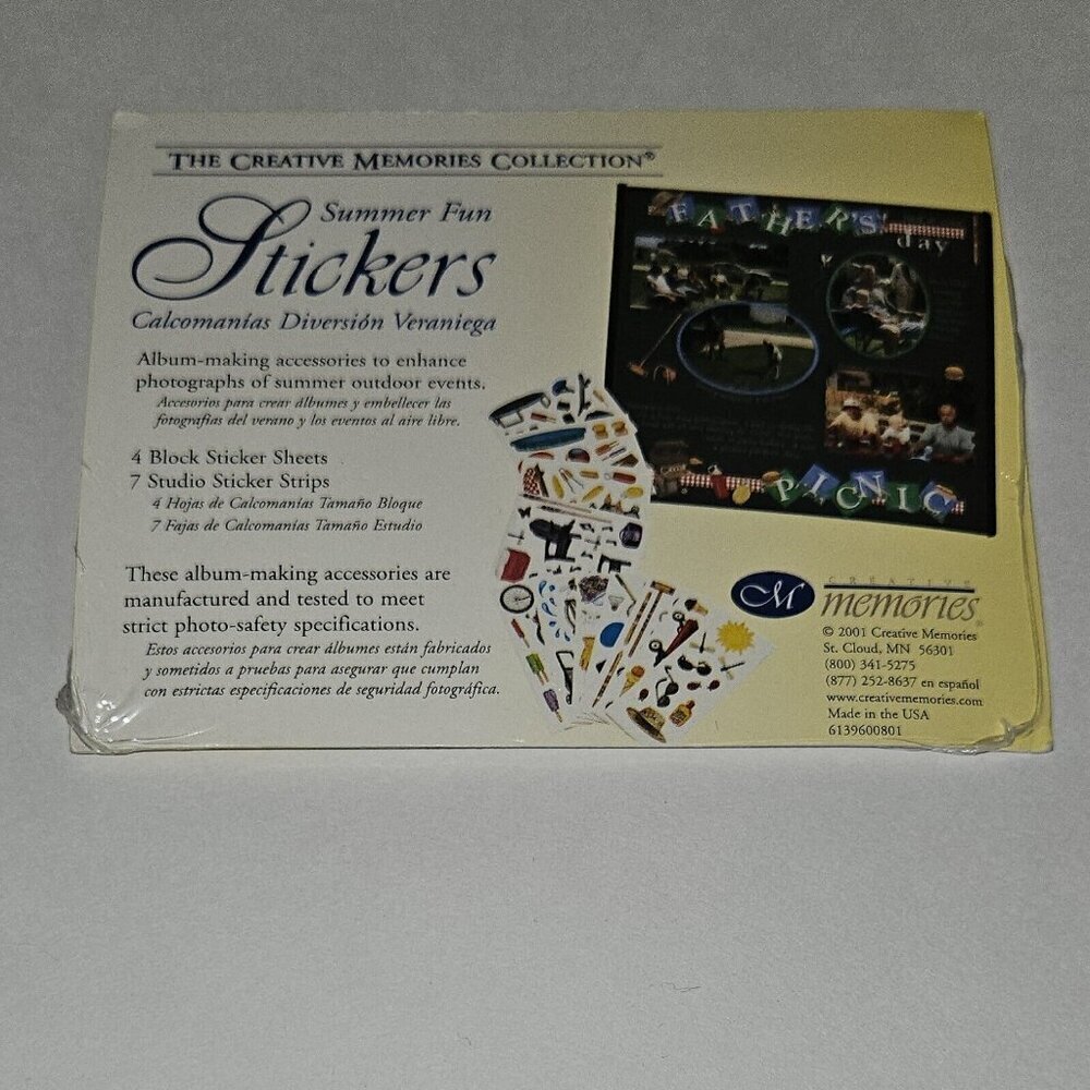 NEW Creative Memories Summer Fun Stickers Multiple Sheets Strips 2001 SEALED